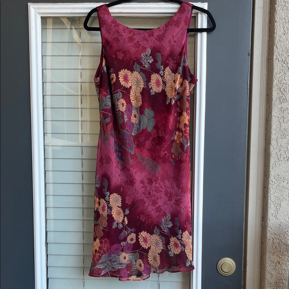Vintage 90s Burgundy Floral Dress – Rachel Green Inspired